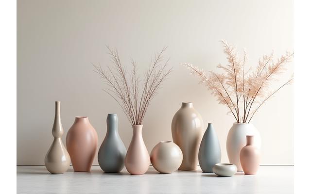 Vases design en verre soufflé et céramique artisanale