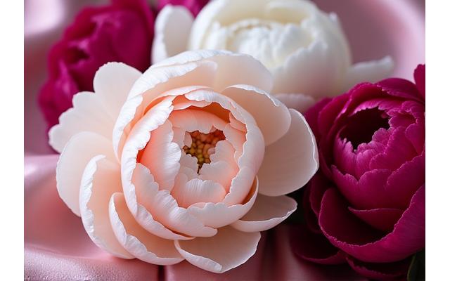 Pivoines rares et exotiques de différentes couleurs