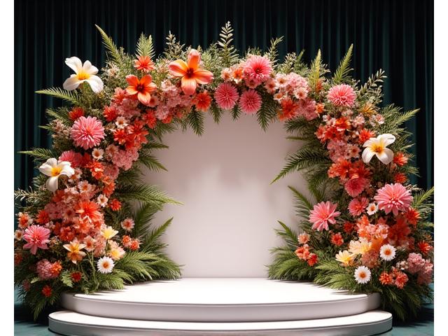 Installation florale spectaculaire pour un lancement de produit