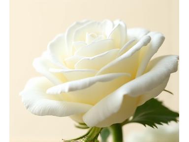 Magnifique rose Avalanche blanche épanouie